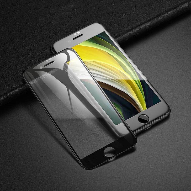Защитное стекло iPhone SE/7/8 (Черное) с полной проклейкой HOCO G5 - фото 2 - id-p147658012