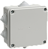 Коробка КМ41234 распаячная для о/п 100х100х50 мм IP55 (RAL7035, 6 гермовводов) / UKO11-100-100-050-K