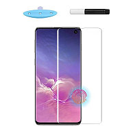 Защитное стекло Samsung S10 Plus (Прозрачное) EXPERTS ROUND GLASS с фотополимерным клеем и УФ-лампой