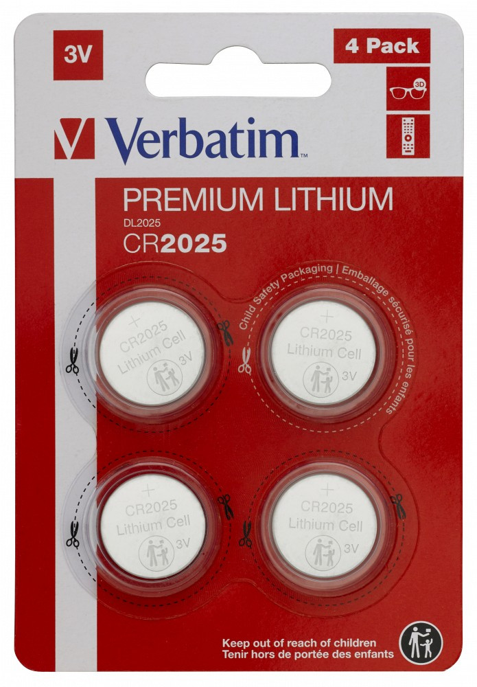 Батарейка CR2025 Verbatim 4BL - фото 1 - id-p159948793
