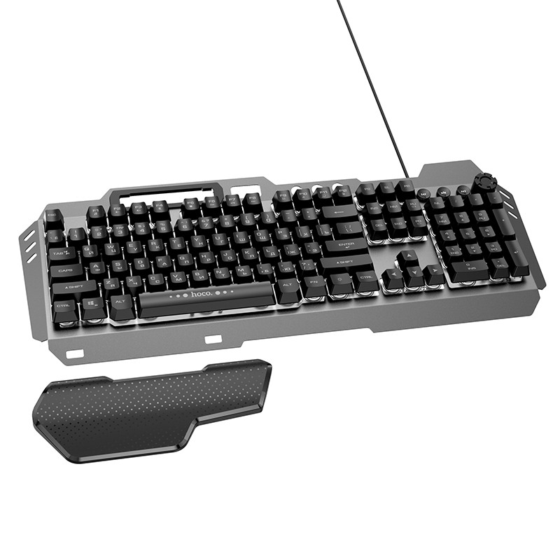Комплект проводной игровой клавиатура + мышь HOCO GM12 с подсветкой Черный - фото 5 - id-p160817814