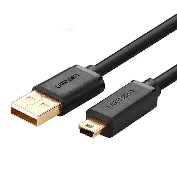 Кабель Mini USB UGREEN US132 USB 2.0, 2м черный 30472 - фото 1 - id-p162071178