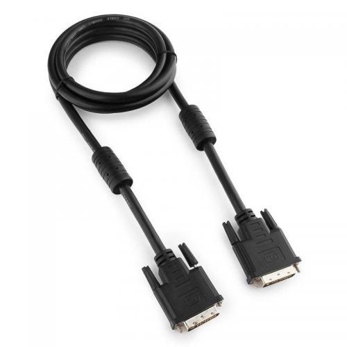 Кабель DVI-D - DVI-D Cablexpert 1,8м (single link, экран. 2феррит. кольца черный) CC-DVIL-BK-6 - фото 1 - id-p163174004
