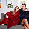 Двухсторонний плед - халат - толстовка с капюшоном Huggle Hoodie, фото 8