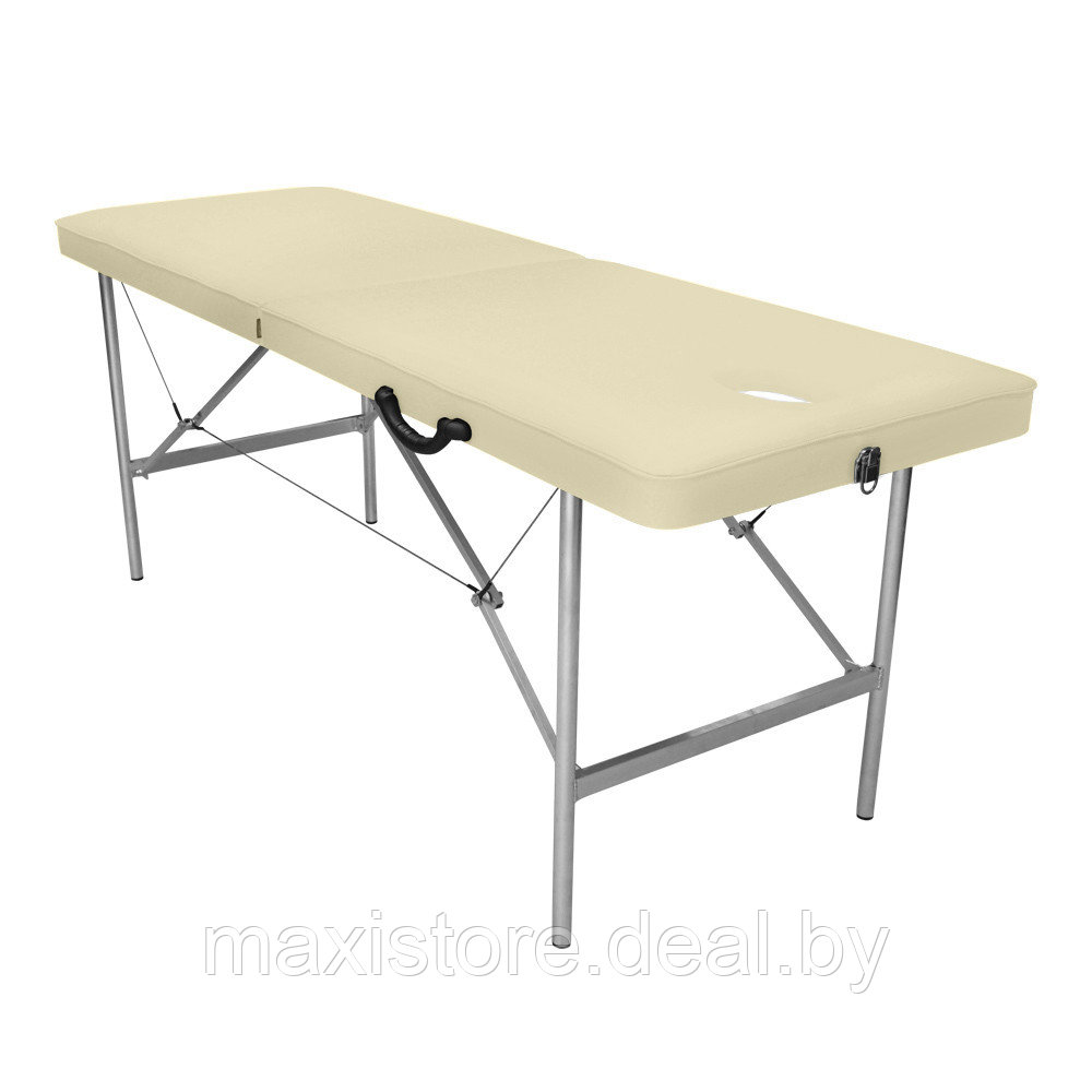 Массажный стол Mass-stol 180х60х70 см (молочный) + подушка - фото 1 - id-p164333863