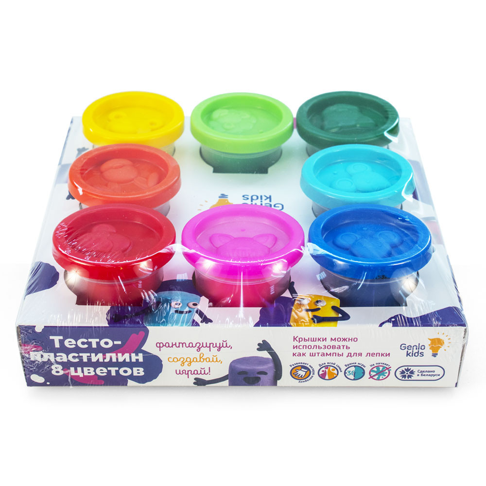 Тесто-пластилин набор - Тесто-пластилин 8 цветов, Genio Kids TA1045 v - фото 1 - id-p164336736