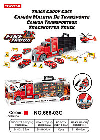 Детский игровой набор "Автовоз пожарной команды ",666-03G