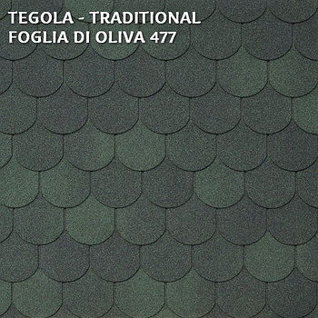 Битумная черепица TEGOLA UNICA TRADITIONAL, Foglia di Oliva 477