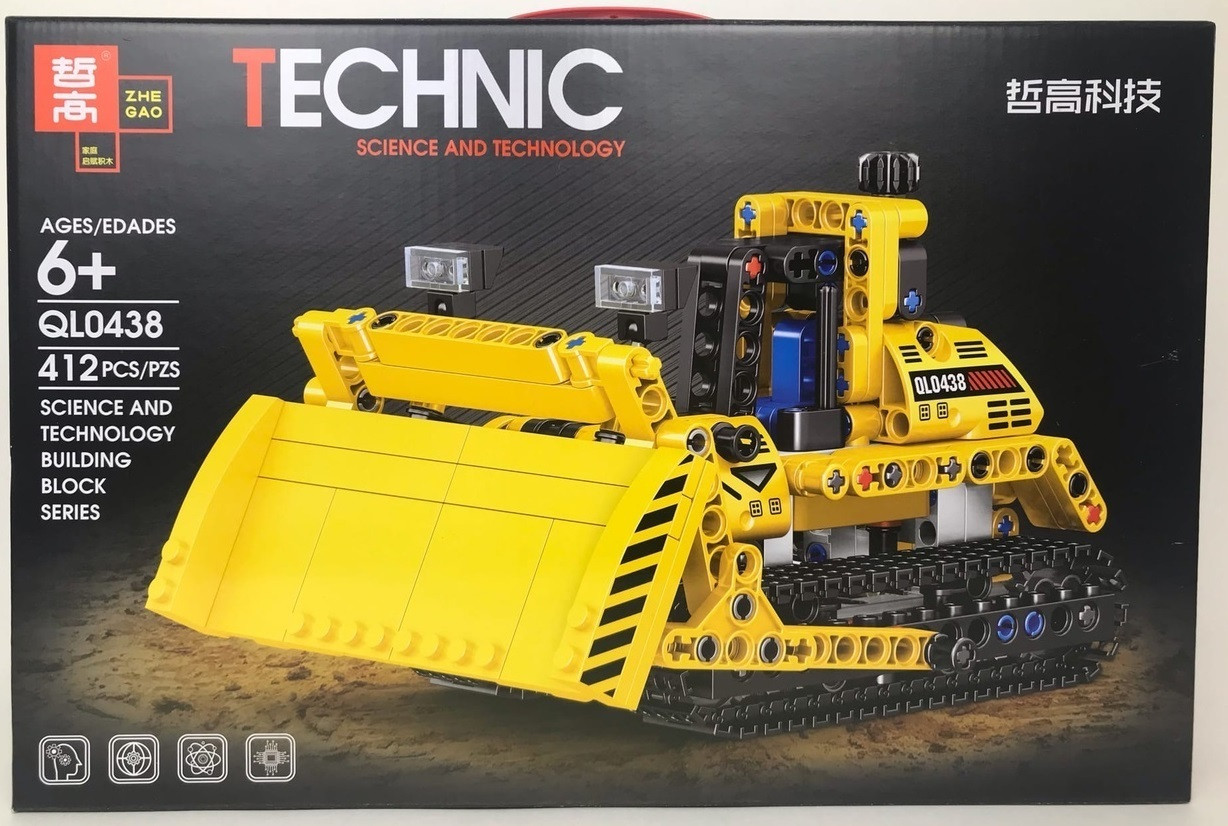 Детский конструктор DECOOL 0438 Бульдозер грузовик машина спецтехника аналог Лего Lego Техник Technic - фото 2 - id-p164344283