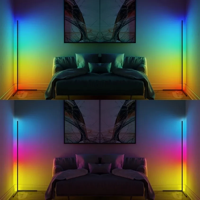 Светодиодный напольный светильник RGB 150 см (угловой торшер) - фото 6 - id-p164354866