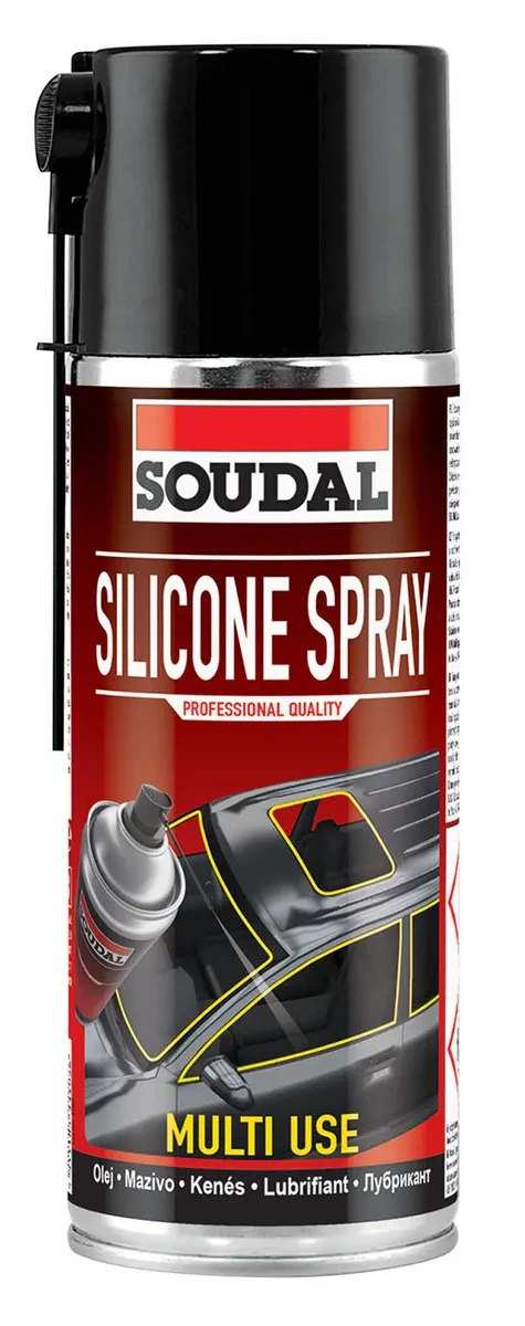 Силиконовая смазка "Soudal" Silicone Spray аэрозоль 400 мл - фото 1 - id-p164354957