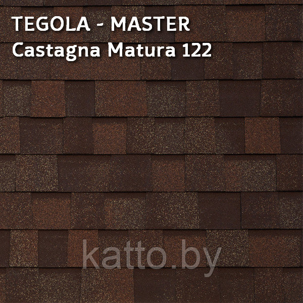 Битумная многослойная черепица TEGOLA, MASTER Castagna Matura 122