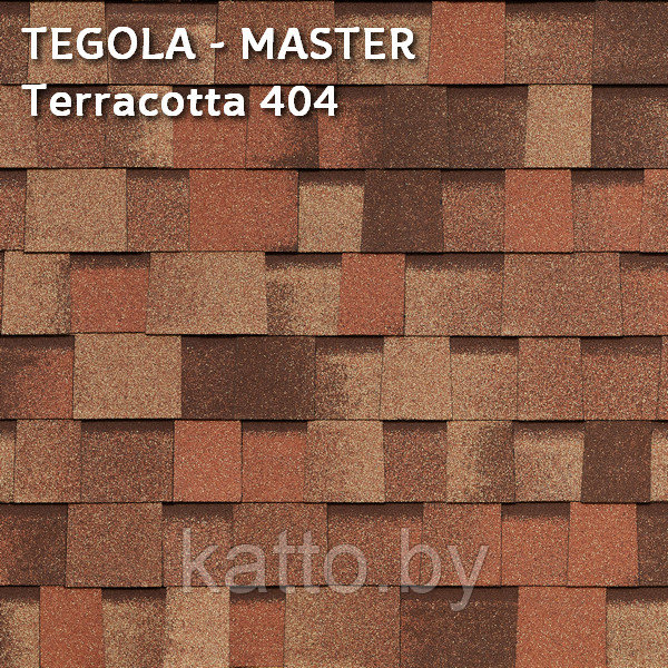 Битумная многослойная черепица TEGOLA, MASTER Terracotta 404