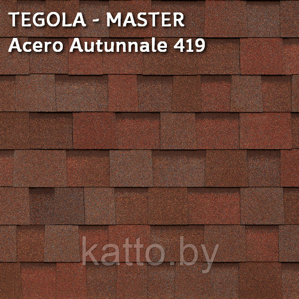 Битумная многослойная черепица TEGOLA, MASTER Acero Autunnale 419