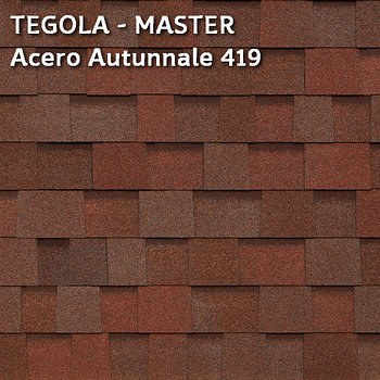 Битумная многослойная черепица TEGOLA, MASTER Acero Autunnale 419