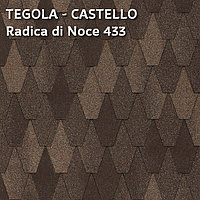 Битумная черепица TEGOLA, CASTELLO Radica di Noce 433