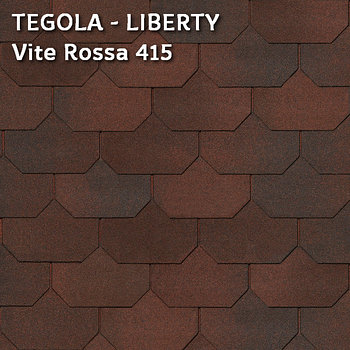 Битумная черепица TEGOLA, LIBERTY Vite Rossa 415