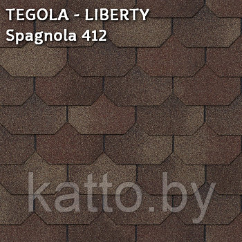 Битумная черепица TEGOLA, LIBERTY Terracotta Spagnola 412