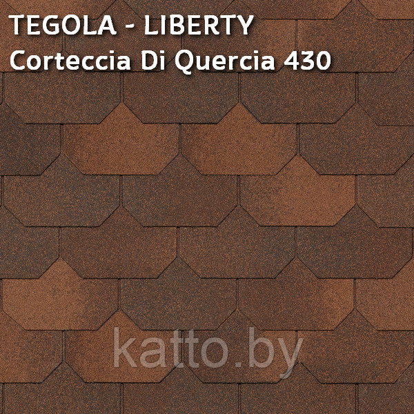 Битумная черепица TEGOLA, LIBERTY Corteccia di Quercia 430