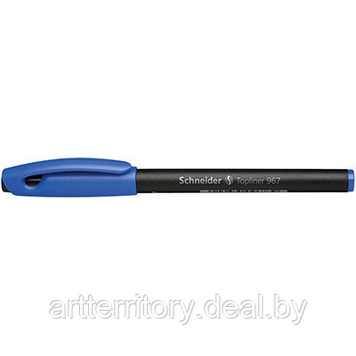 Ручка капиллярная Schneider Topliner 967 (фетровый наконечник, 0,4 мм) (синяя) - фото 1 - id-p164373658