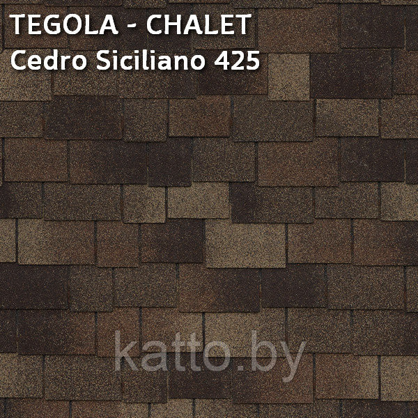 Битумная черепица TEGOLA, UNICA CHALET Cedro Siciliano 425