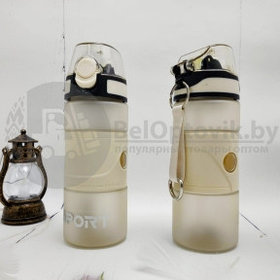 Спортивная бутылка для воды Sport Life / замок блокиратор крышки / поильник / 500 мл Белый