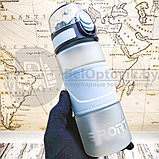 Спортивная бутылка для воды Sport Life / замок блокиратор крышки / поильник / 500 мл Белый, фото 8