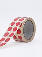 Круглые самоклеящиеся наклейки / этикетки в виде круга (D 12 мм), цвет красный, 1000 шт в ролике., фото 6