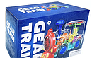 Детский многофункциональный паровозик со светом и звуком игрушечный Gear Train, музыкальный для детей, фото 2