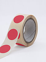 Круглые самоклеящиеся наклейки / этикетки в виде круга (D 20 мм), цвет красный, 300 шт в ролике., фото 6