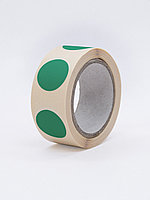 Круглые самоклеящиеся наклейки / этикетки в виде круга (D 20 мм), цвет зеленый, 300 шт в ролике., фото 3