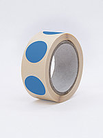 Круглые самоклеящиеся наклейки / этикетки в виде круга (D 20 мм), цвет синий, 300 шт в ролике., фото 3