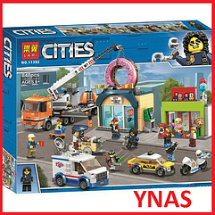 Детский конструктор 11392 Открытие магазина по продаже пончиков, аналог лего LEGO City Сити город