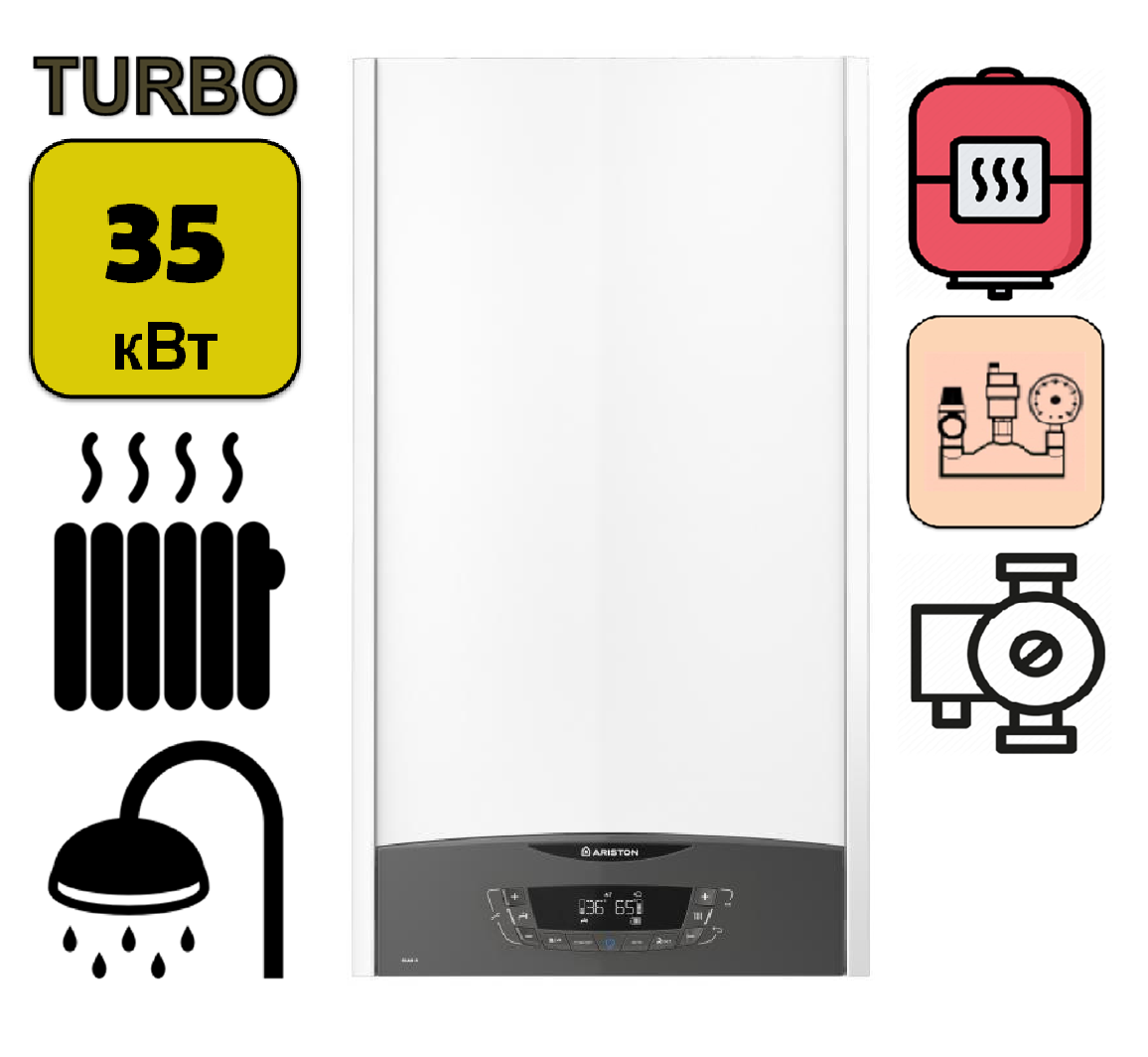 Турбированный газовый котел Ariston CLAS XC 35 FF NG (двухконтурный)
