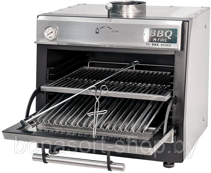 Печь на твердом топливе (хоспер) Bbqfire BR-70 INOX