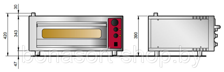 Печь для пиццы Oem-Ali C641EM Pratico - фото 2 - id-p164448850