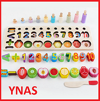 Детские деревянные счеты сортер набор, арифметические, деревянная развивающая игрушка для детей
