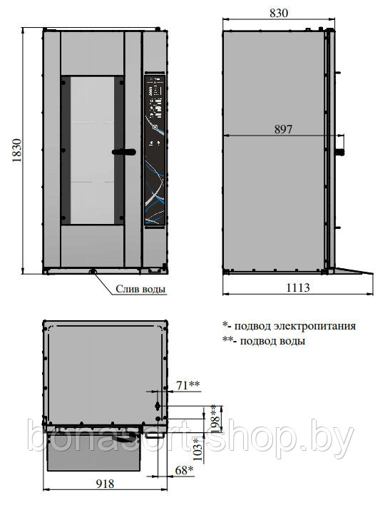 Расстоечный шкаф Abat ШРТ-16П (черный дизайн) - фото 5 - id-p164455084