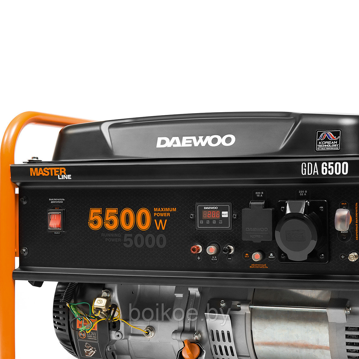 Генератор бензиновый Daewoo GDA 6500 (5.5 кВт, 220В) - фото 2 - id-p164462157