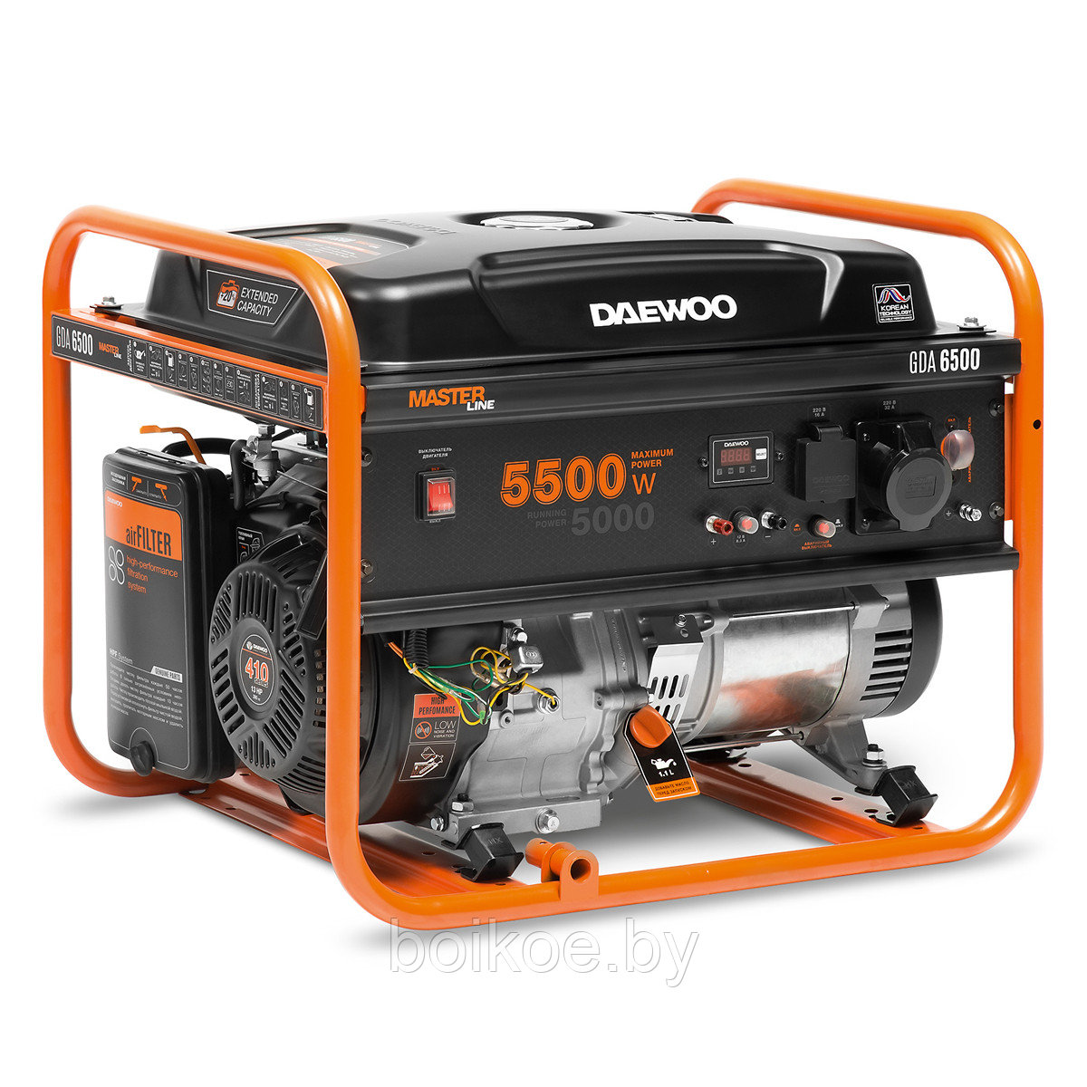 Генератор бензиновый Daewoo GDA 6500 (5.5 кВт, 220В) - фото 1 - id-p164462157