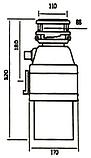 Измельчитель пищевых отходов Hurakan HKN-FWD370B, фото 7