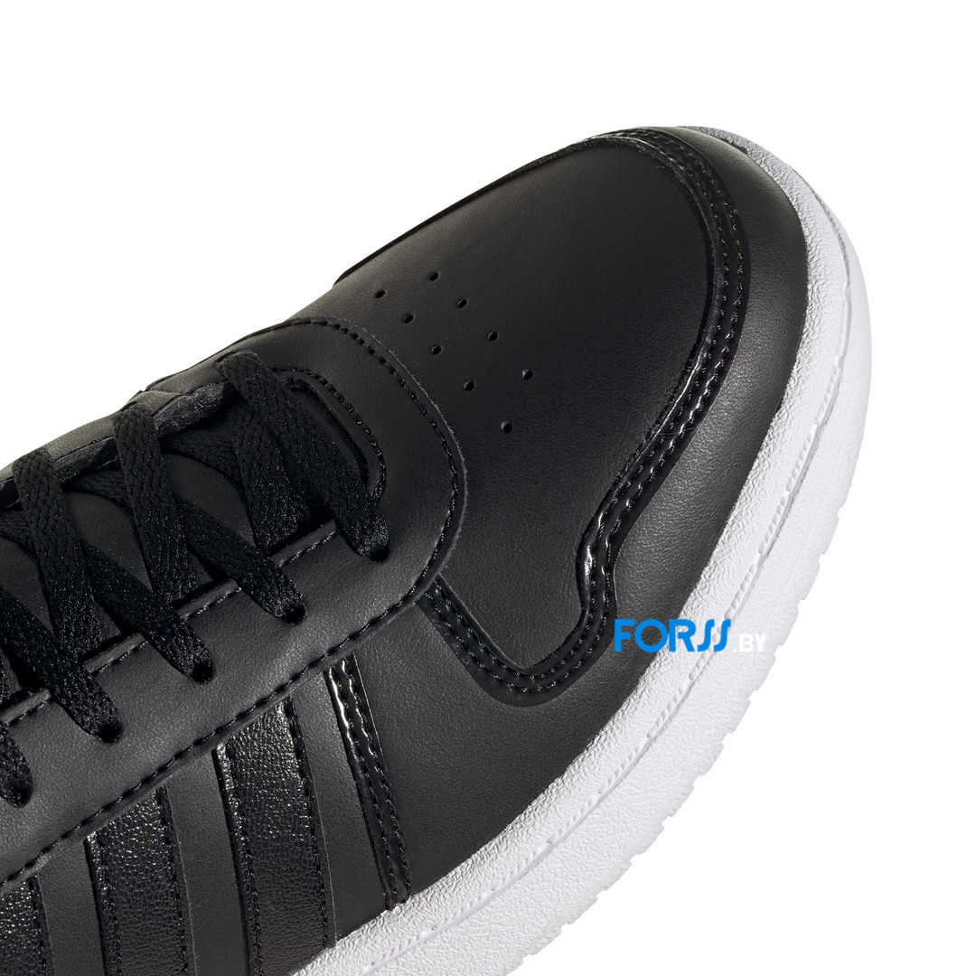 Кроссовки Adidas HOOPS 2.0 MID (Black-white) - фото 4 - id-p164473593