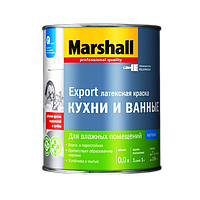 Краска MARSHALL Export Кухни и ванные 0,9л матовая белая BW