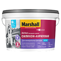 Краска MARSHALL Akrikor 2.5л фасадная силикон-акриловая BW