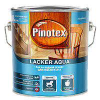 Лак для дерева на водной основе PINOTEX Lacker Aqua (пинотекс лакер аква) ГЛЯНЦЕВЫЙ (70) 2,7л