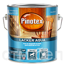 Лак для дерева на водной основе PINOTEX Lacker Aqua (пинотекс лакер аква) ГЛЯНЦЕВЫЙ (70) 2,7л