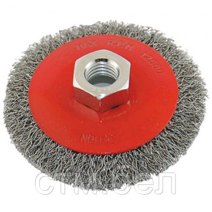 Щетка угловая стальная (под винт М14) 80 мм (80шт/кор), фото 2