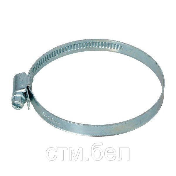 Хомут зажимной металлический 60-80мм 100шт