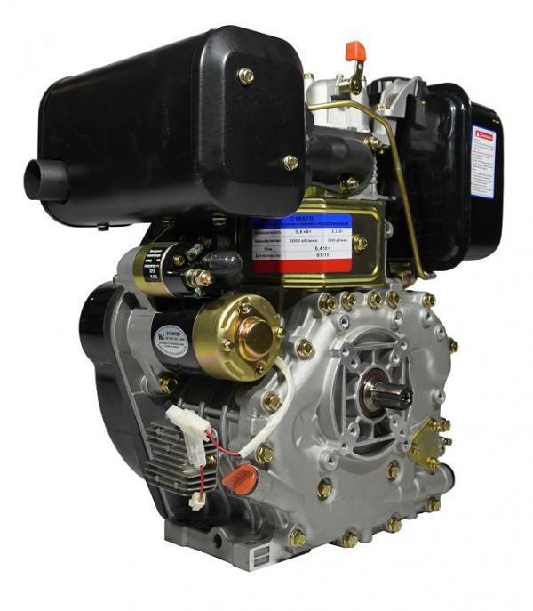 Двигатель Lifan Diesel 186FD D25, 6A,  шлицевой вал