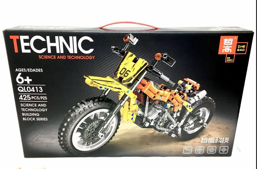 Детский конструктор Мотоцикл QL0413 Аналог Лего Lego Техник Technic машина - фото 2 - id-p164487223